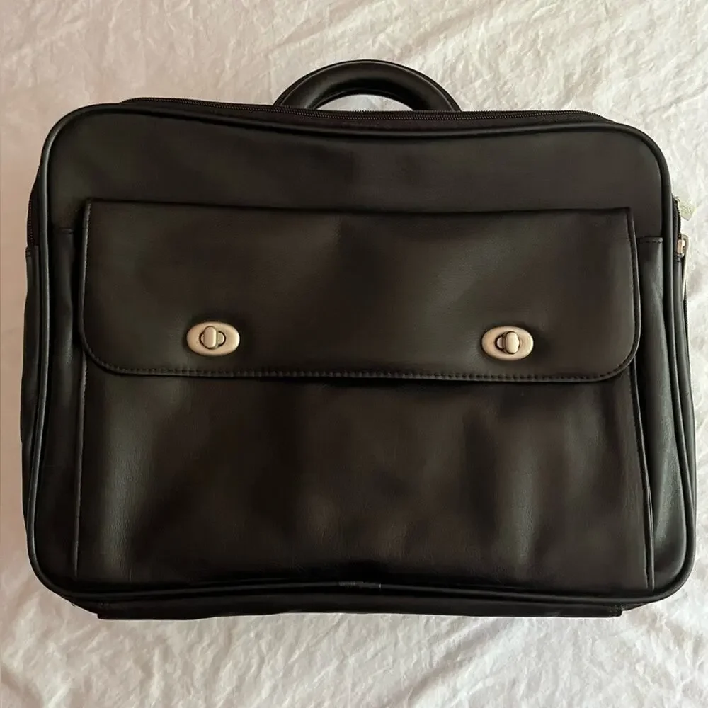 KENNETH COLE NEW YORK Genuine Leather Shoulder Bag Briefcase Business Laptop Bag